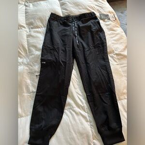 NWT Grey’s Anatomy 5 pocket logo black medium tape jogger